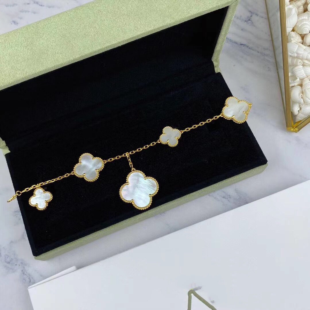 [⭐Haelin Jewelry]MAGIC CLOVER MOP GOLD BRACELET 5 MOTIFS