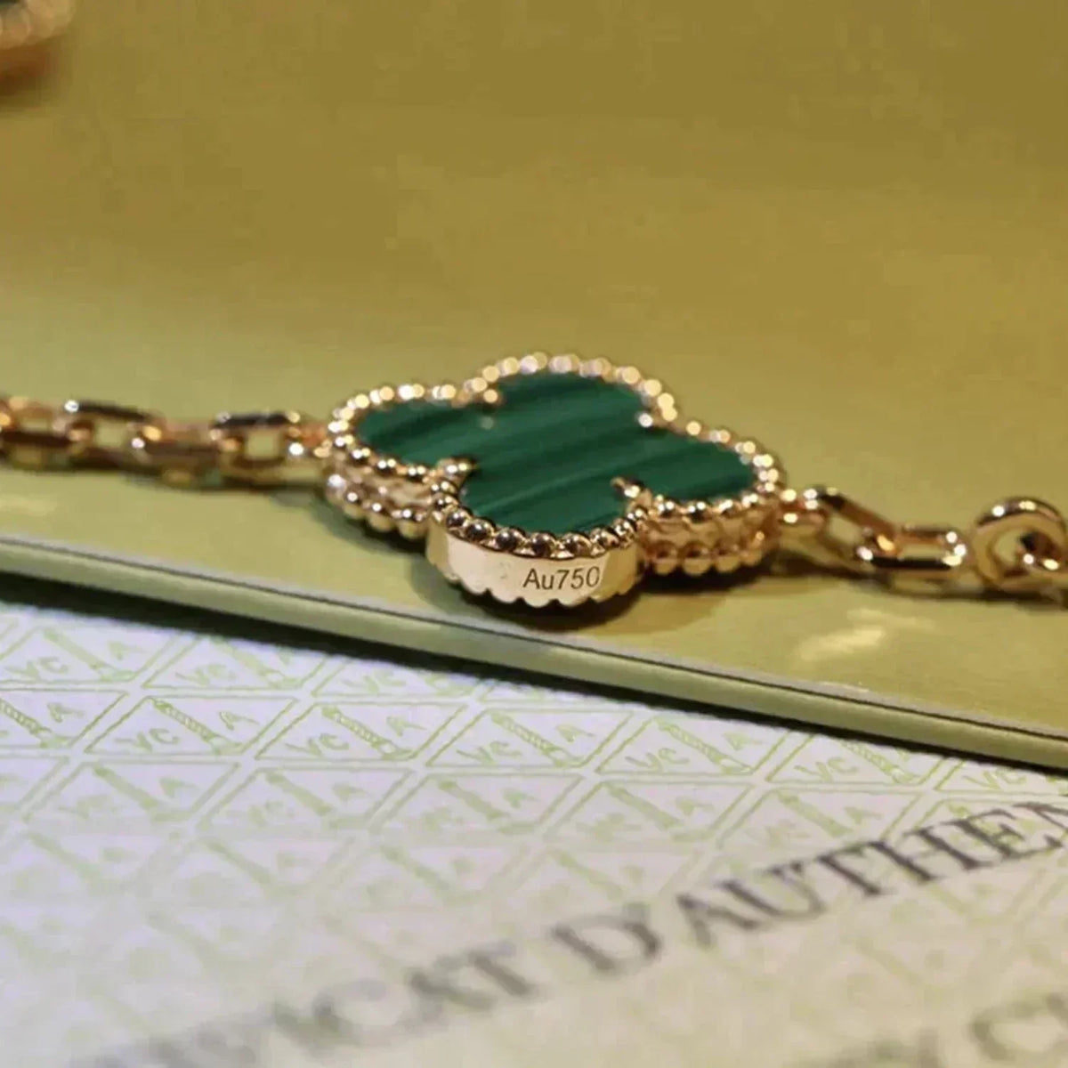 [⭐Haelin Jewelry] CLOVER 5 MOTIF MALACHITE BRACELET COLLECTION