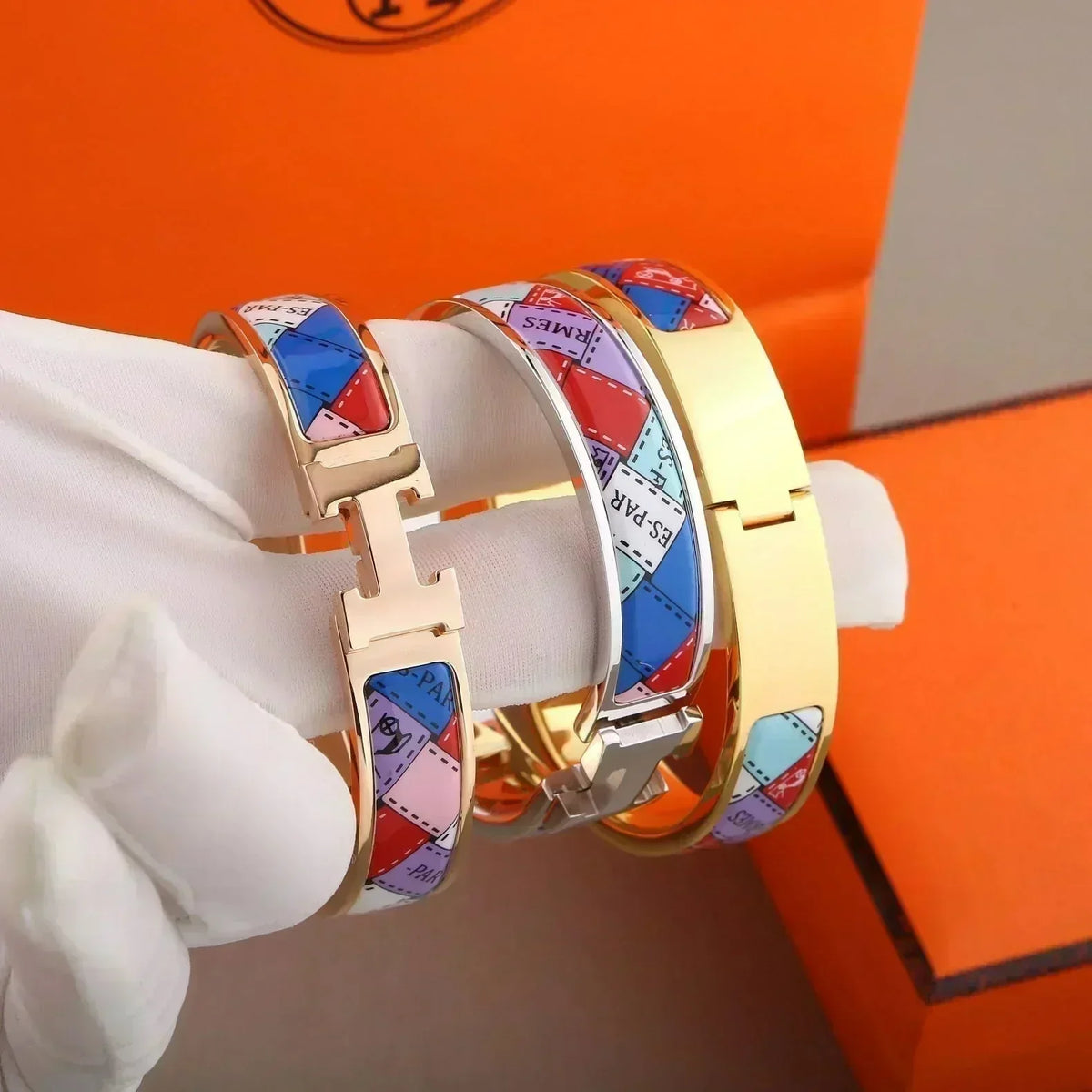 [⭐Haelin Jewelry]H BRACELET DOTTED BORDER 12MM