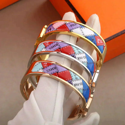 [⭐Haelin Jewelry]H BRACELET DOTTED BORDER 12MM