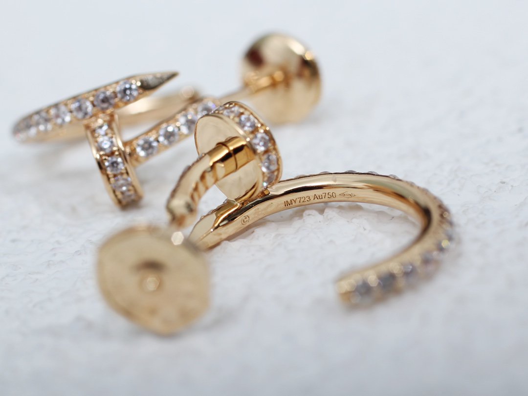 [⭐Haelin Jewelry]JUSTE EARRINGS 12.75MM PINK GOLD DIAMOND
