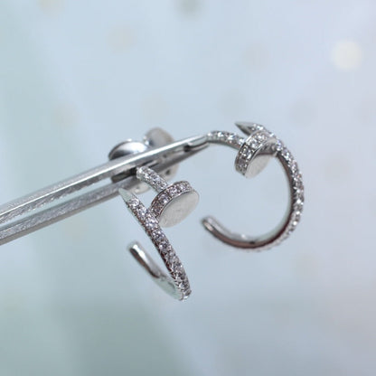 [⭐Haelin Jewelry]JUSTE EARRINGS 12.75MM SILVER DIAMOND