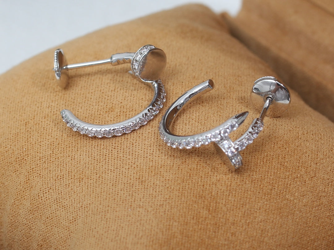 [⭐Haelin Jewelry]JUSTE EARRINGS 12.75MM SILVER DIAMOND