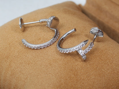 [⭐Haelin Jewelry]JUSTE EARRINGS 12.75MM SILVER DIAMOND