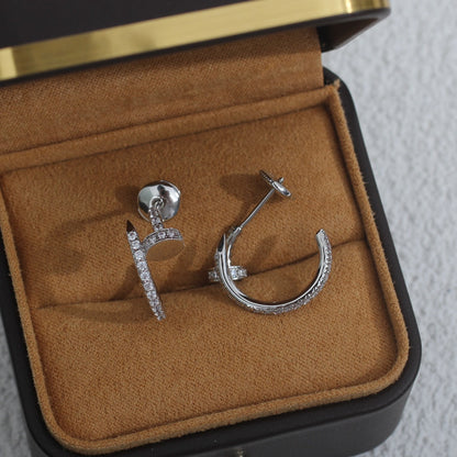 [⭐Haelin Jewelry]JUSTE EARRINGS 12.75MM SILVER DIAMOND