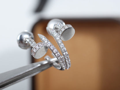 [⭐Haelin Jewelry]JUSTE EARRINGS 12.75MM SILVER DIAMOND