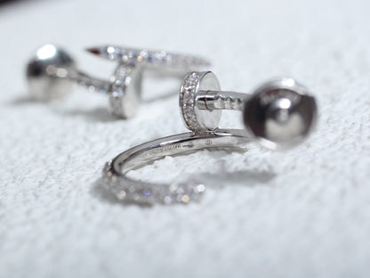 [⭐Haelin Jewelry]JUSTE EARRINGS 12.75MM SILVER DIAMOND