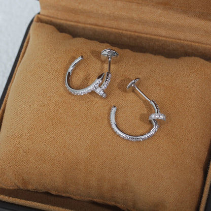 [⭐Haelin Jewelry]JUSTE EARRINGS 12.75MM SILVER DIAMOND
