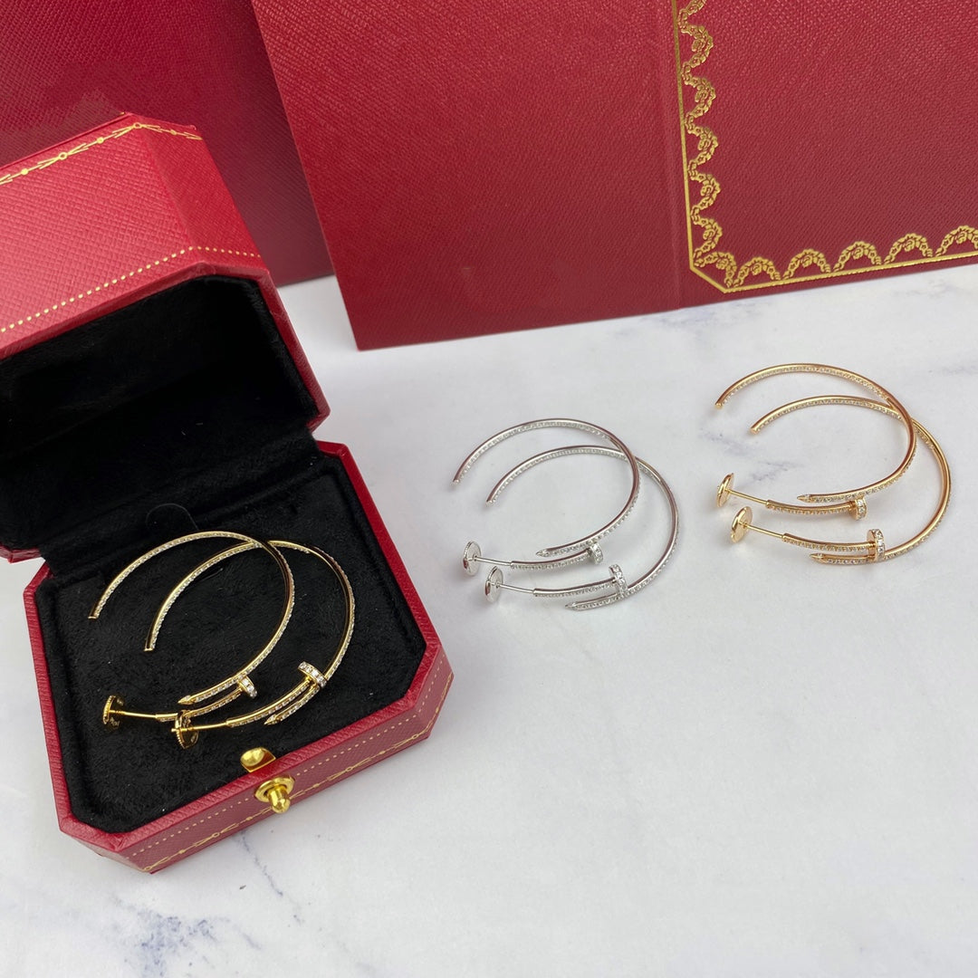 [⭐Haelin Jewelry]JUSTE EARRINGS FULL DIAMONDS 1.8MM
