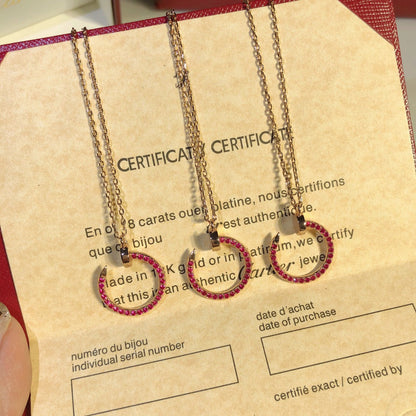 [⭐Haelin Jewelry]JUSTE NECKLACE GOLD RED DIAMONDS