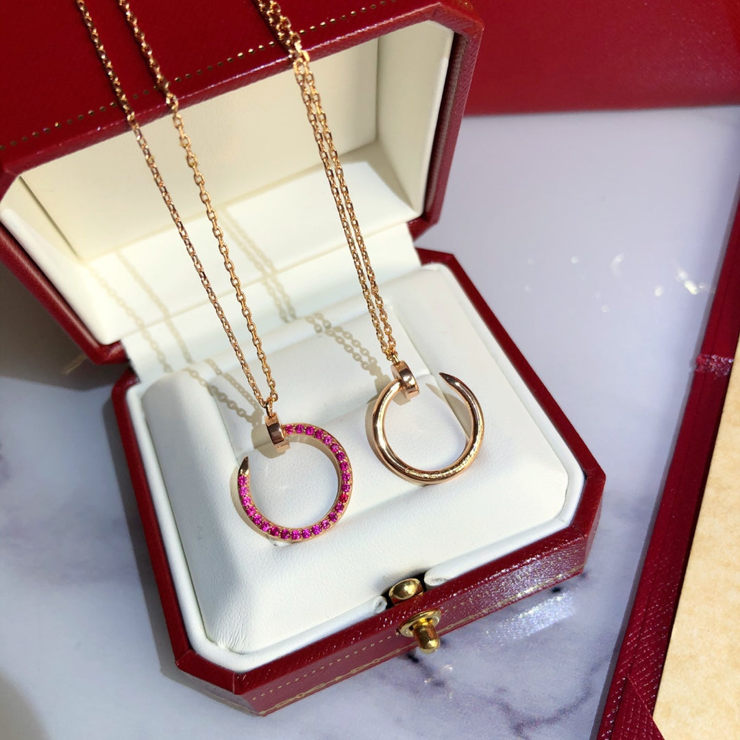 [⭐Haelin Jewelry]JUSTE NECKLACE GOLD RED DIAMONDS