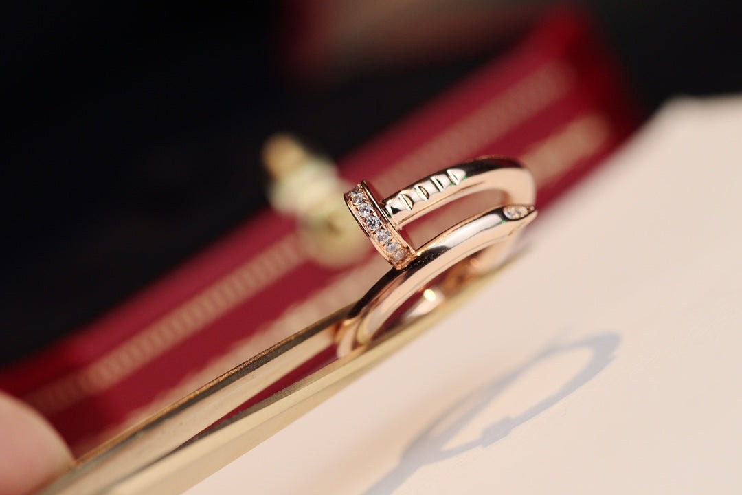 [⭐Haelin Jewelry]JUSTE RING 2.65MM PINK GOLD DIAMOND