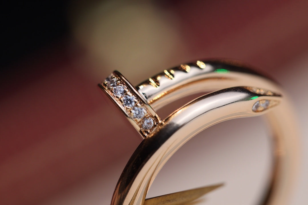 [⭐Haelin Jewelry]JUSTE RING 2.65MM PINK GOLD DIAMOND