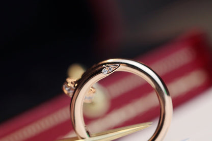 [⭐Haelin Jewelry]JUSTE RING 2.65MM PINK GOLD DIAMOND