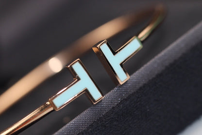 [Haelin Jewelry]T BRACELET 1.8MM TURQUOISE PINK GOLD