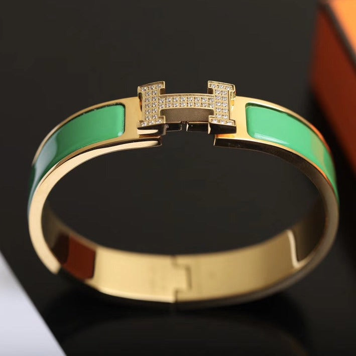 [⭐Haelin Jewelry]H BRACELET GOLD DIAMOND