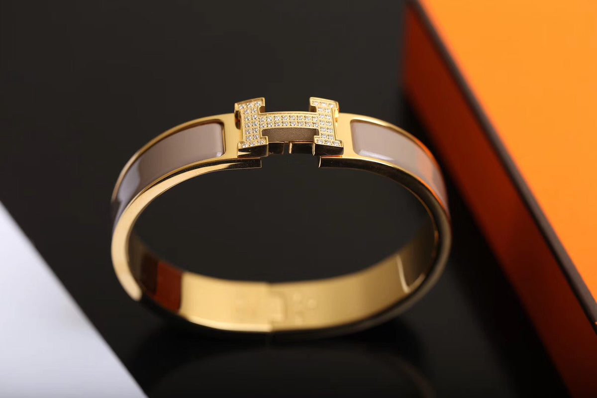 [⭐Haelin Jewelry]H BRACELET GOLD DIAMOND