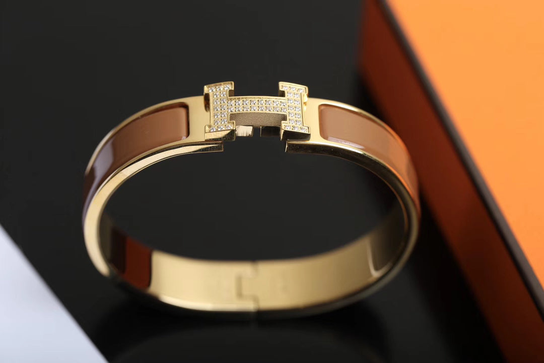 [⭐Haelin Jewelry]H BRACELET GOLD DIAMOND