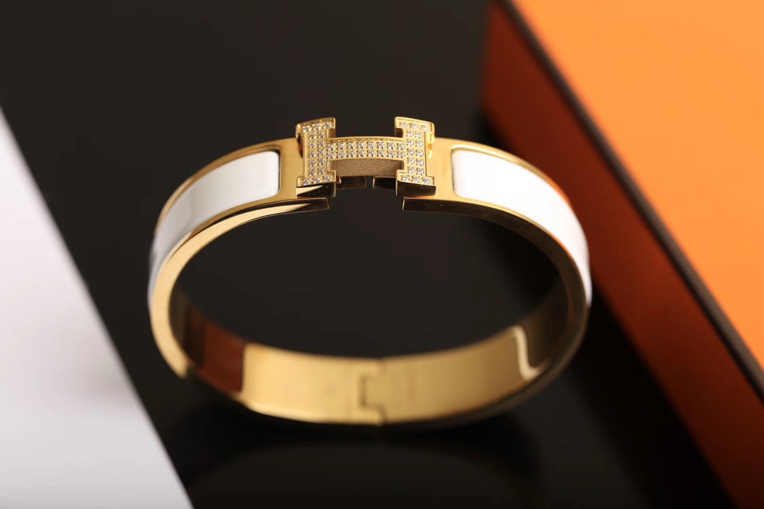 [⭐Haelin Jewelry]H BRACELET GOLD DIAMOND