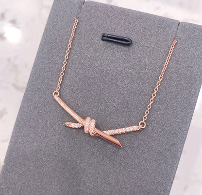 [Haelin Jewelry]KNOT NECKLACE DIAMONDS