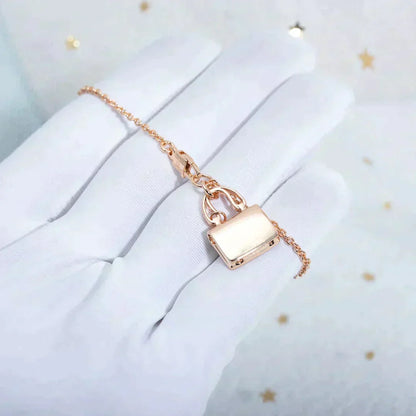 [⭐Haelin Jewelry]AMULETTE PEDANT ROSE GOLD NECKLACE