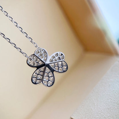 [⭐Haelin Jewelry]CLOVER DIAMOND NECKLACE SILVER