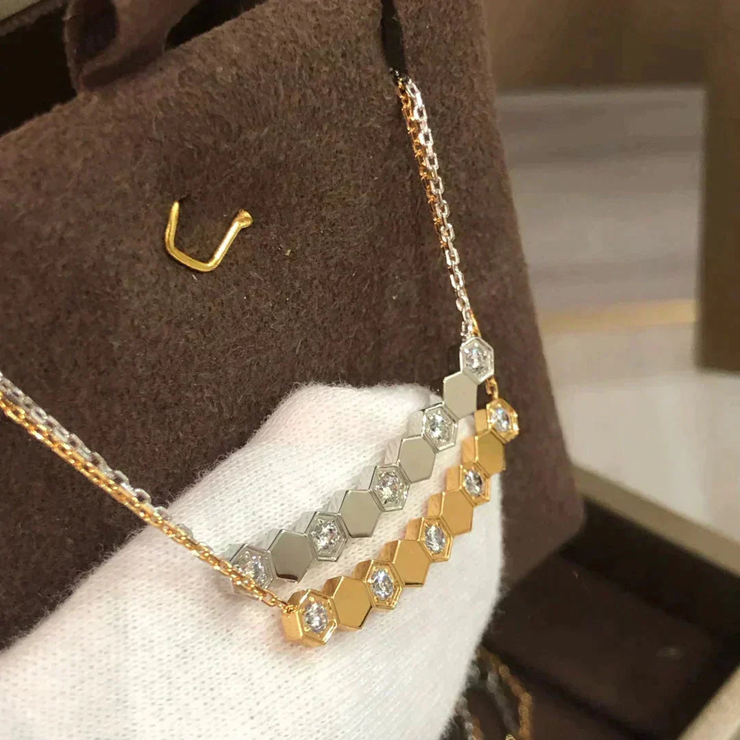 [⭐Haelin Jewelry]BEE LOVE NECKLACE DIAMOND