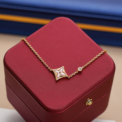 [⭐Haelin Jewelry]STAR 1 DIAMOND PINK GOLD BRACELET