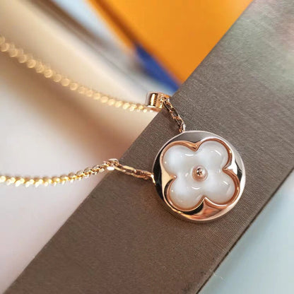 [⭐Haelin Jewelry]SUN MOP GOLD 1 DIAMOND NECKLACE