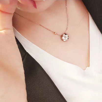 [⭐Haelin Jewelry]SUN MOP GOLD 1 DIAMOND NECKLACE