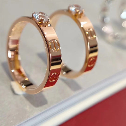 [⭐Haelin Jewelry]LOVE RING 3.6MM 1 BIG DIAMOND
