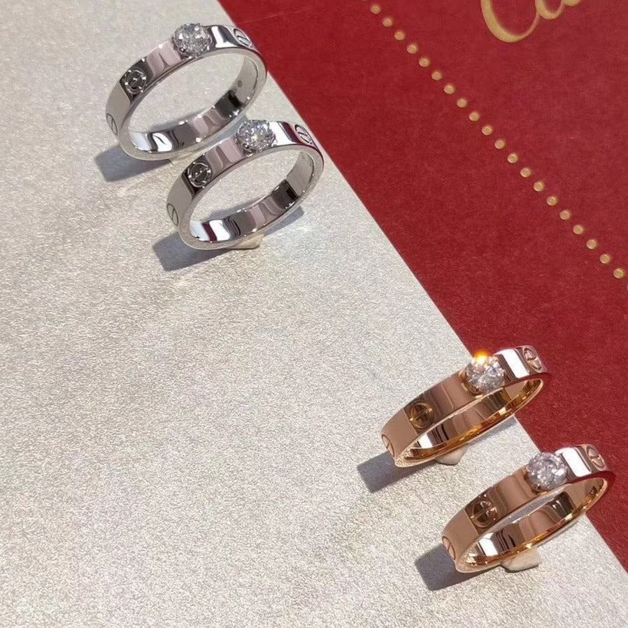 [⭐Haelin Jewelry]LOVE RING 3.6MM 1 BIG DIAMOND