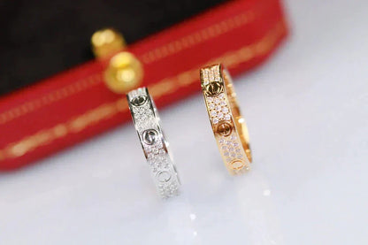 [⭐Haelin Jewelry]LOVE RING 3.6MM DIAMOND PAVED