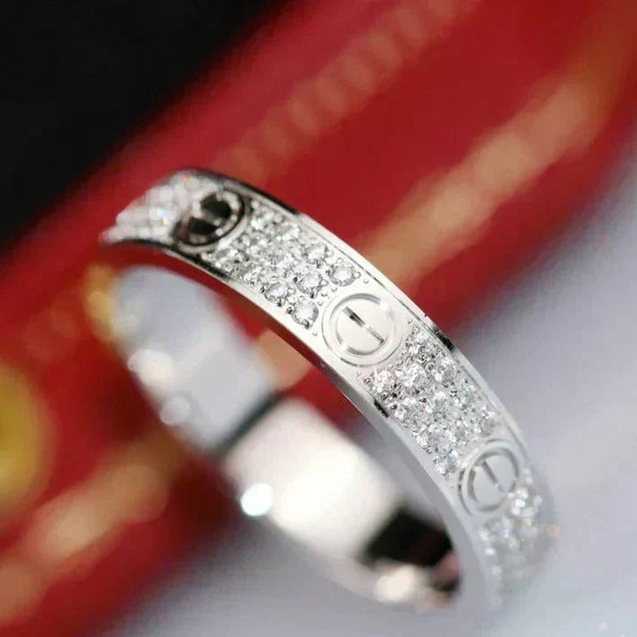 [⭐Haelin Jewelry]LOVE RING 3.6MM DIAMOND PAVED