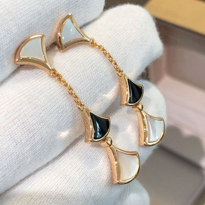 [⭐Haelin Jewelry]DREAM EARRINGS 3 MOTIFS ONYX MOP PINK GOLD