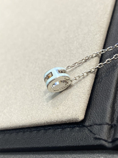 [⭐Haelin Jewelry]POP H LIGHT BLUE NECKLACE
