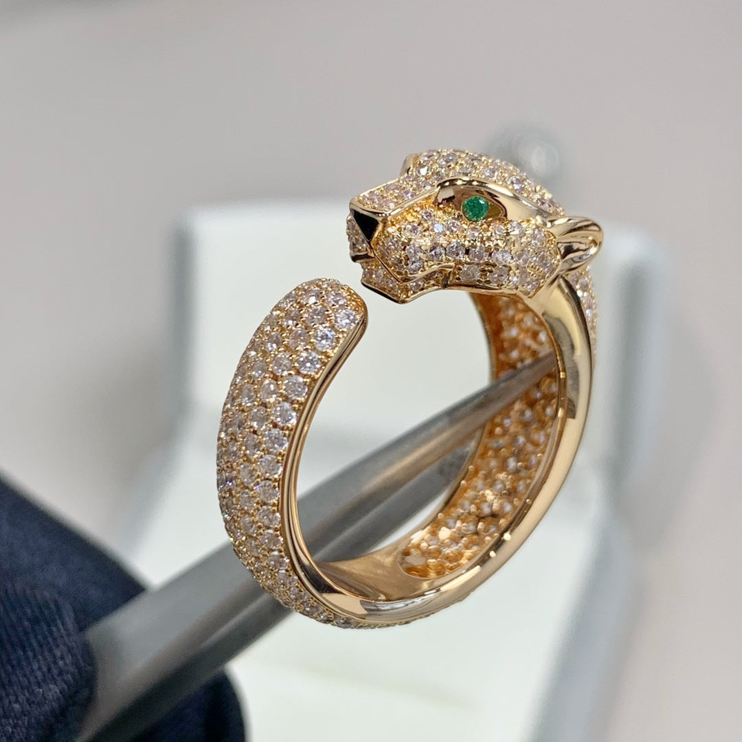 [⭐Haelin Jewelry]PANTHERE PINK GOLD DIAMOND RING