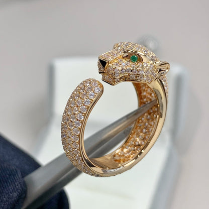 [⭐Haelin Jewelry]PANTHERE PINK GOLD DIAMOND RING
