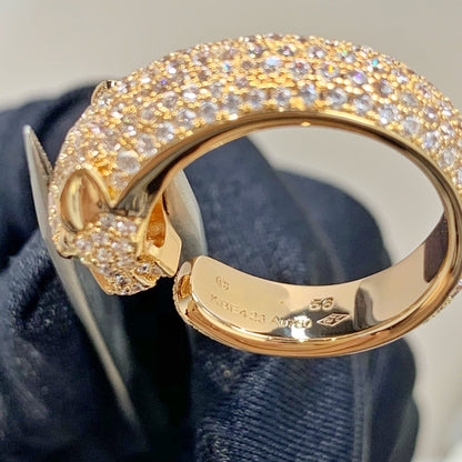 [⭐Haelin Jewelry]PANTHERE PINK GOLD DIAMOND RING