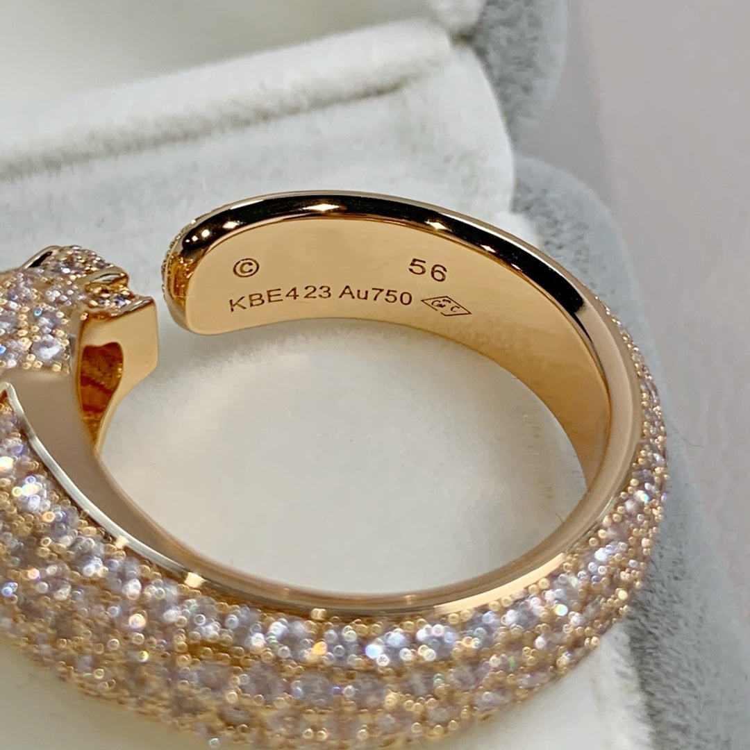 [⭐Haelin Jewelry]PANTHERE PINK GOLD DIAMOND RING