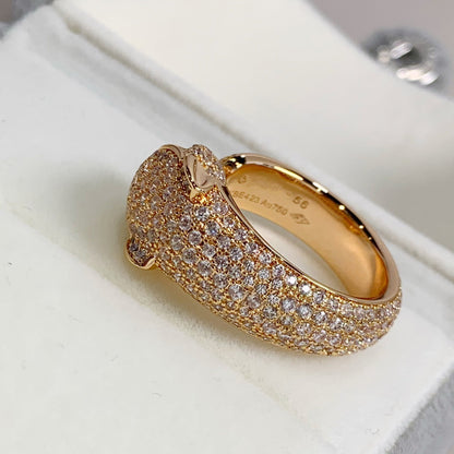 [⭐Haelin Jewelry]PANTHERE PINK GOLD DIAMOND RING