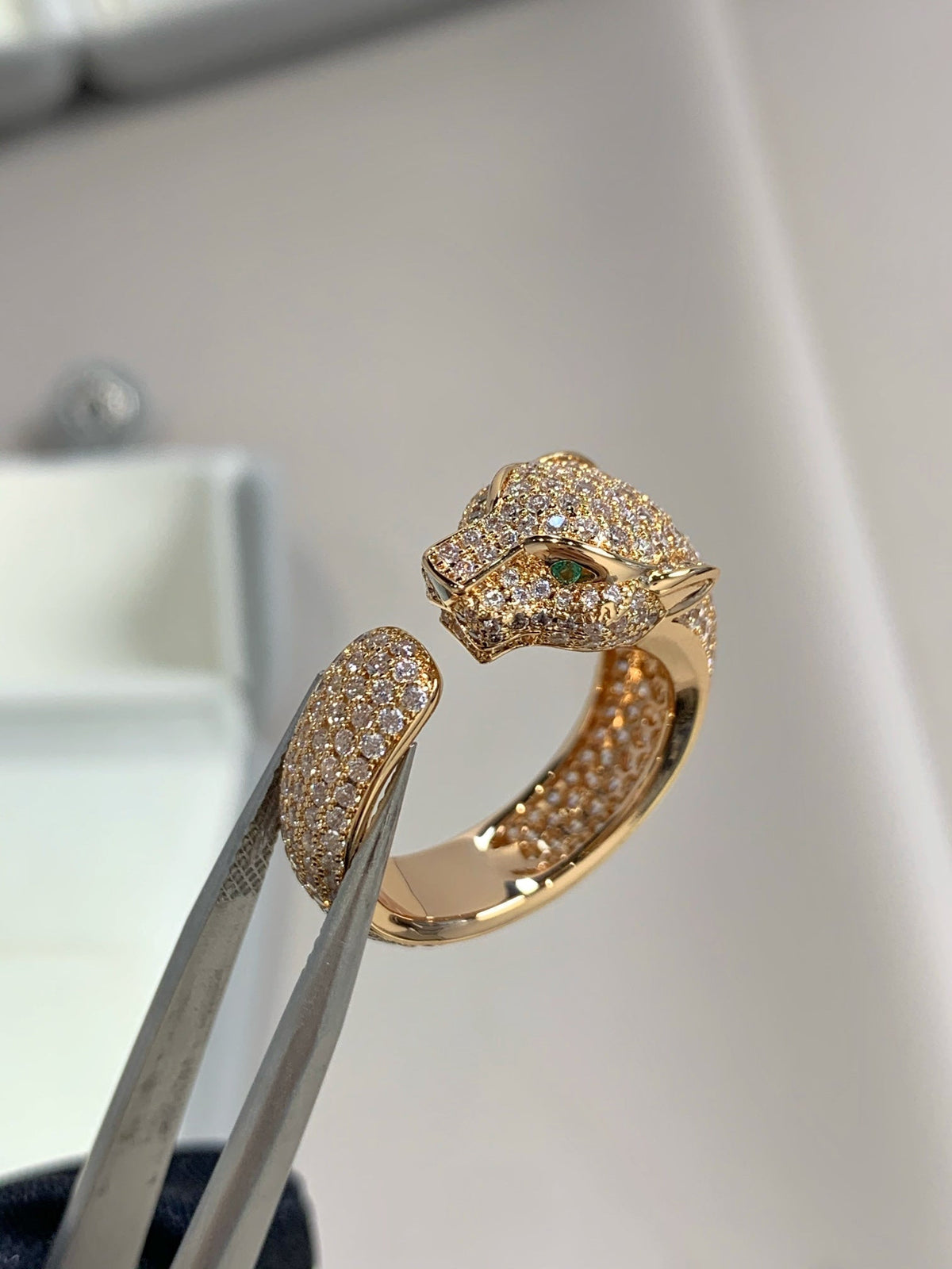 [⭐Haelin Jewelry]PANTHERE PINK GOLD DIAMOND RING
