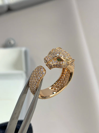 [⭐Haelin Jewelry]PANTHERE PINK GOLD DIAMOND RING