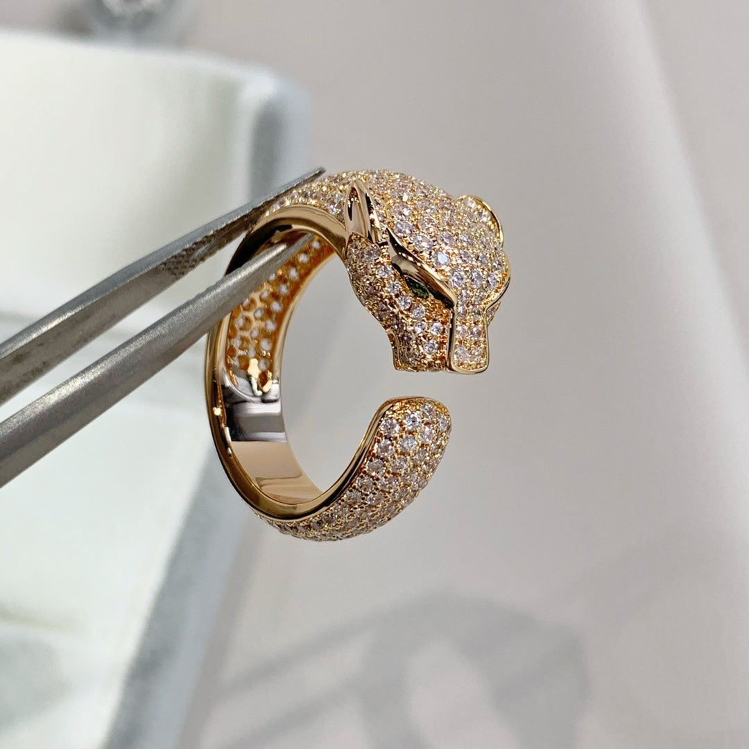 [⭐Haelin Jewelry]PANTHERE PINK GOLD DIAMOND RING