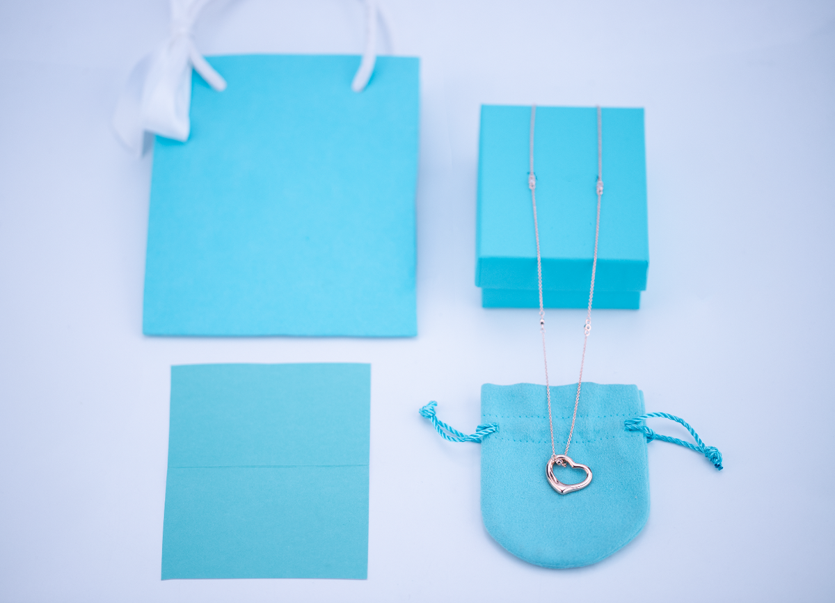 [Haelin Jewelry]OPEN HEART PEDANT PINK GOLD NECKLACE