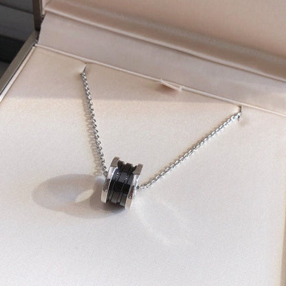 [⭐Haelin Jewelry]ZERO 1 BLACK CERAMIC SILVER NECKLACE