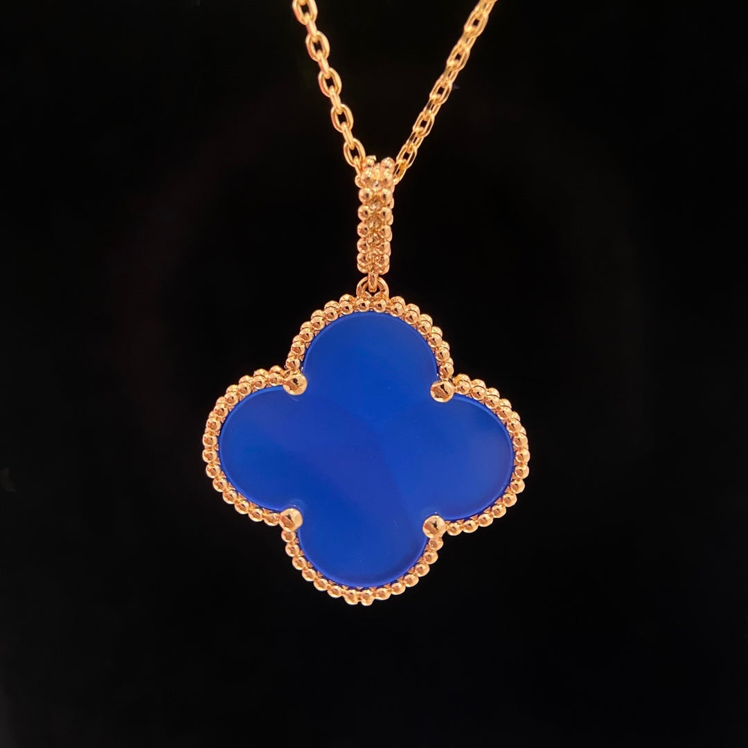 [⭐Haelin Jewelry]CLOVER 25MM NECKLACE TURQUOISE ROSE GOLD