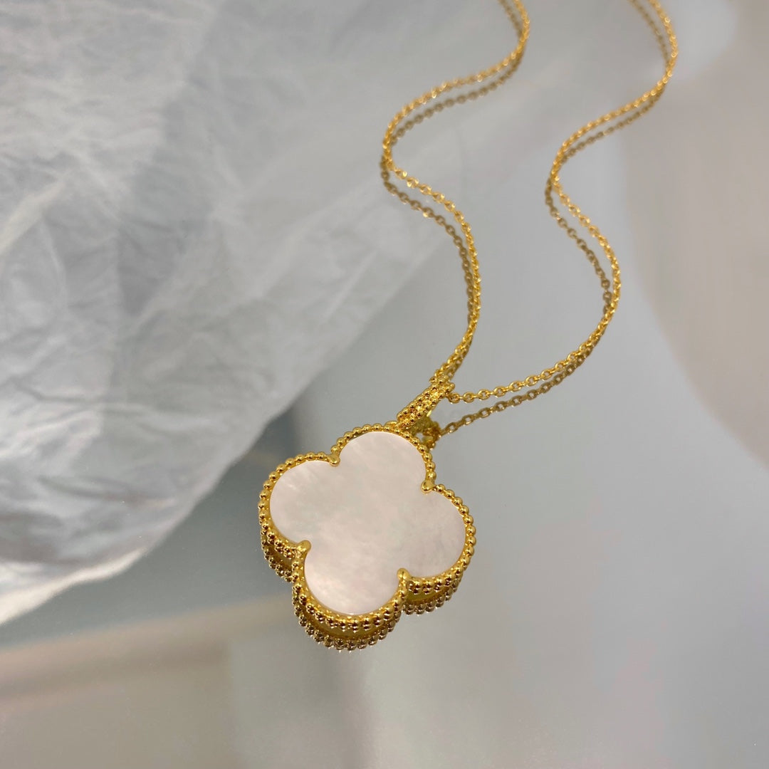[⭐Haelin Jewelry]CLOVER 25MM MOP LARGE PENDANT NECKLACE