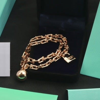 [Haelin Jewelry]HARDWEAR WRAP PINK GOLD BRACELET