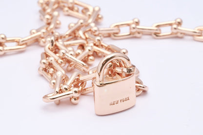 [Haelin Jewelry]HARDWEAR PINK GOLD WRAP NECKLACE